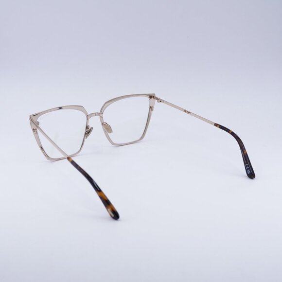 Tom Ford FT5945-B 028 Eyeglasses Gold 56mm Square Frame, Blue Light Block Lenses - Picture 6 of 10